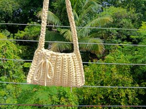 crochet baguette bag