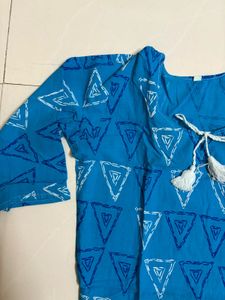 Blue Printed Kurta