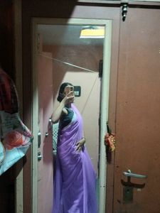Purple Striped Saree💜💜💜💜💜💜
