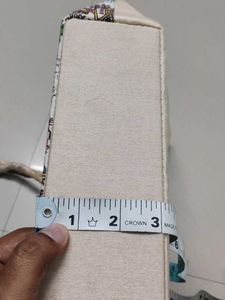 Cream Tote Bag With 2 Chain