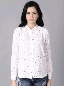 H&M Hearts Pattern Full Sleeve Shirt
