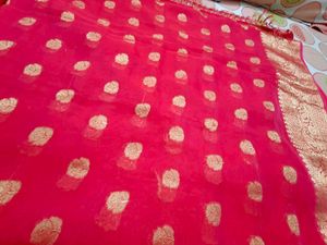 Cotton Silk Saree Banarasi Style With Blouse Piece