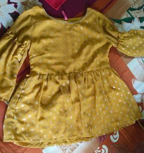 Yellow Top 💛 Like Short Kurti..