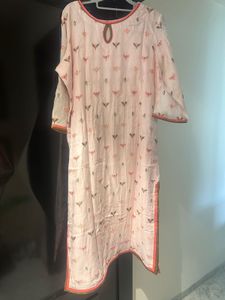 Pink Embroidered Kurta