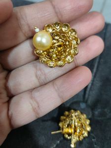 Matt Gold Polish Jhumka Earrings