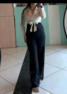 Beige waist wrap top