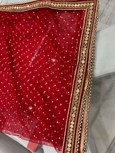 Heavy Red Chunni Dupatta