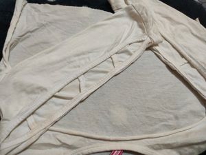 Frontless Crop White Tee