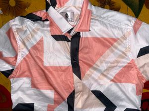 Geometric Print Casual Shirt