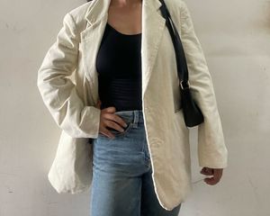 🌈 Cream Corduroy Blazer🩷