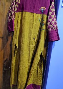 Women Pure Cotton Straight Kurta