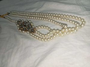 Crystal &amp; Pearl Choker