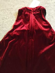 Red Qipao Inspired Velvet Fem Fatale Dress