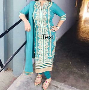 Straight Suit With Leggings Beautiful Sky Color