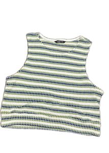 Striped Sleeveless Knit Top