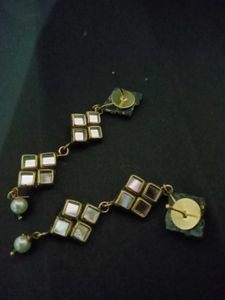 Square Mirror Dangle Earrings