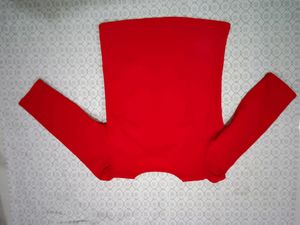 Red Front Zip Top