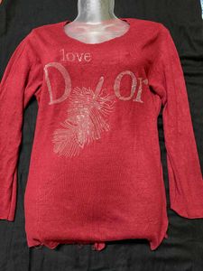 Love Feather Embellished Top