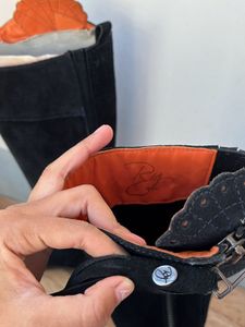 Branded Long Black Boots