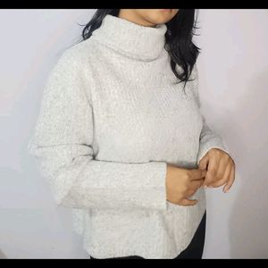 Grey High Neck Sweater