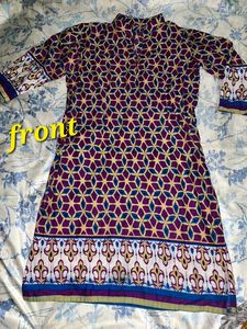 Blue Highneck Kurti