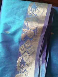 Elegant Blue Silk Saree