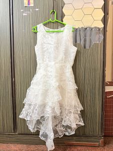 White Layered Party Dress