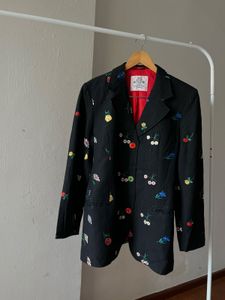 Fairy FLORAL Hand EMBROIDERED Vintage  Blazer