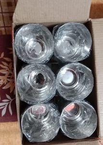 Silver Shine Stainless Steel Glasses (6-Piece)