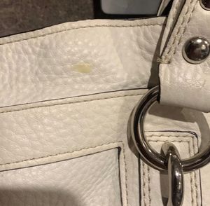 COACH large leather tote white shoulder bag
