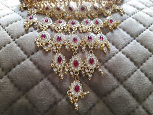 Red &amp; Gold Indian Choker