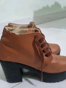 Leather Heel Boots For Women