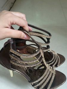 Rhinestone Strap Heels