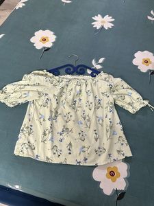 Pista Green Off Shoulder Top
