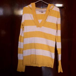 Old navy Striped Hooded Sweater