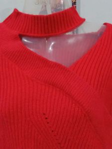 Red Cropped Sweater