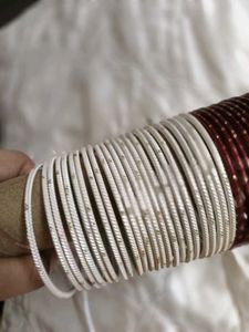 2 Metal Bangles Set