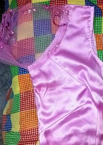Rose Pink Net saare With sequins Jal Work❤