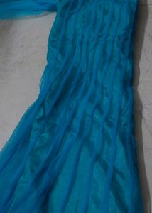 Blue anarkali suit