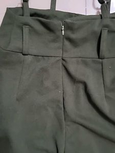 Olive Green Suspender Culottes