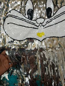 Stylish sequin tshirt dress