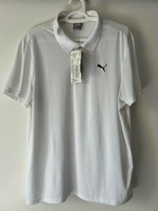 Puma White Polo Shirt XL new for gym