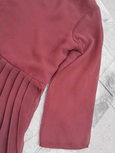 Pleated Long Sleeve Top