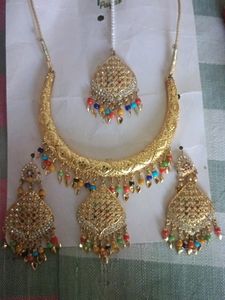 Multi Colour Necklace Set With Tikka 👍👌