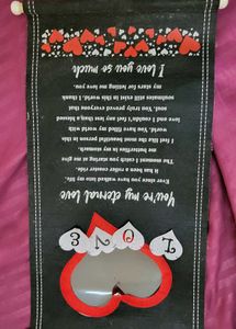 Romantic "I Love You" Wall Hanging