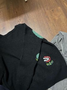 Fun Graphic Print Pullover Sweater