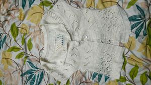 Knitted White Shrug