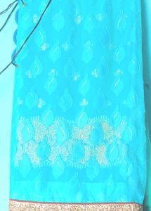 Blue Embroidered Dupatta