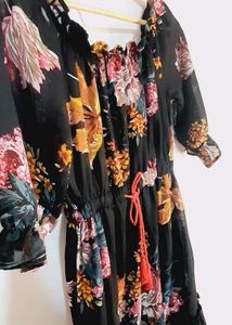 Colourful Black Dress