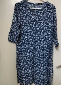 Blue Colored Floral Kurti